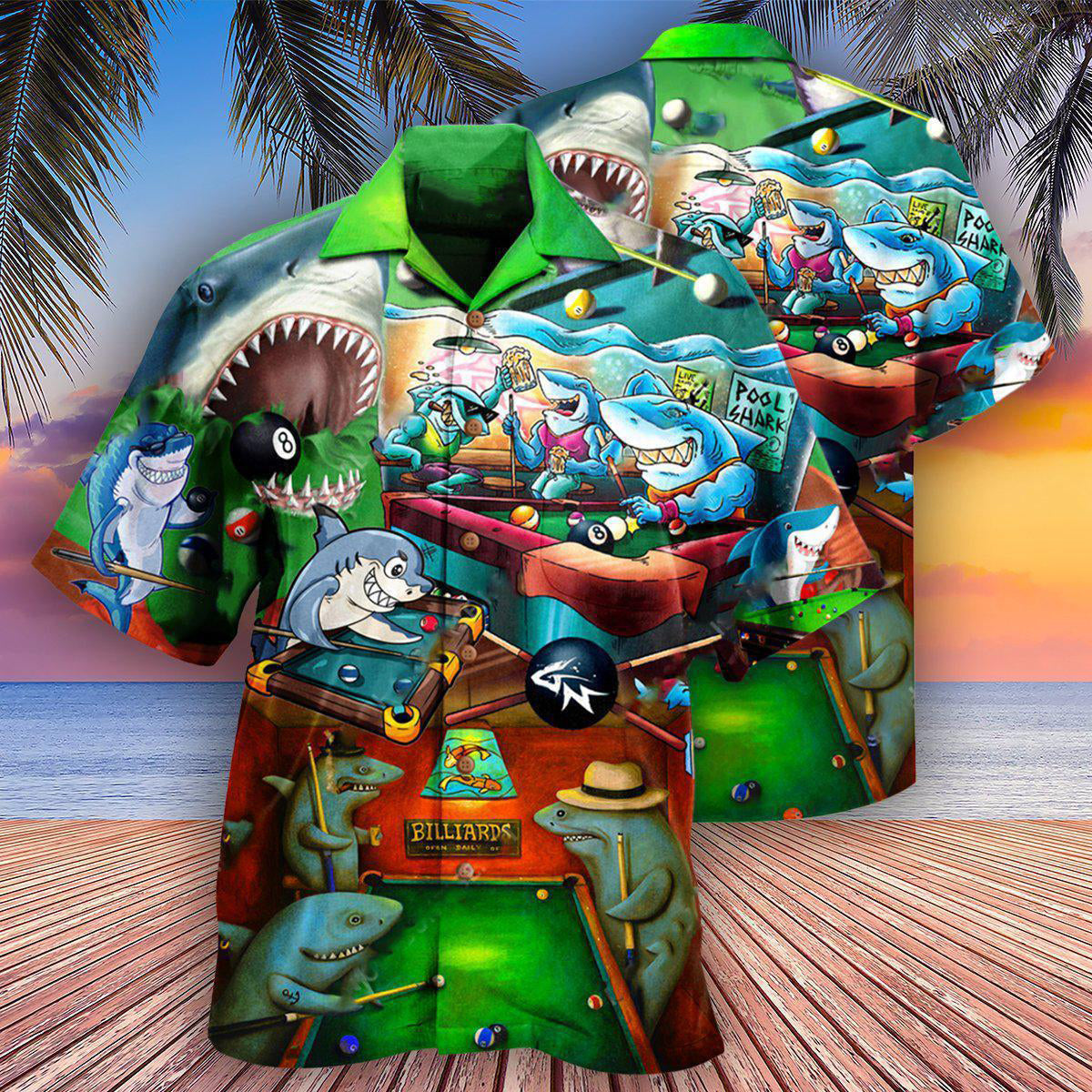 Shark Pool Party Fun Style – Hawaiian Shirt
