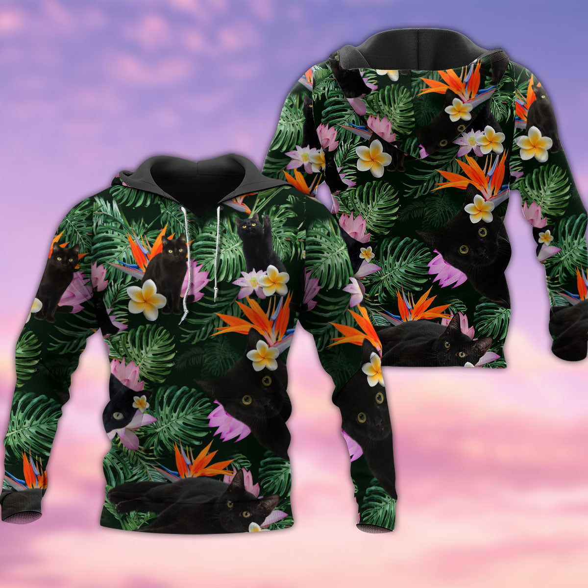 Powered By Cats Funny Quote - 3D Hoodie3