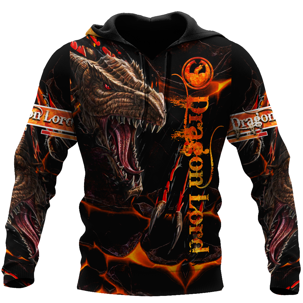 Premium Dragon Lord Orange Art – 3D Hoodie