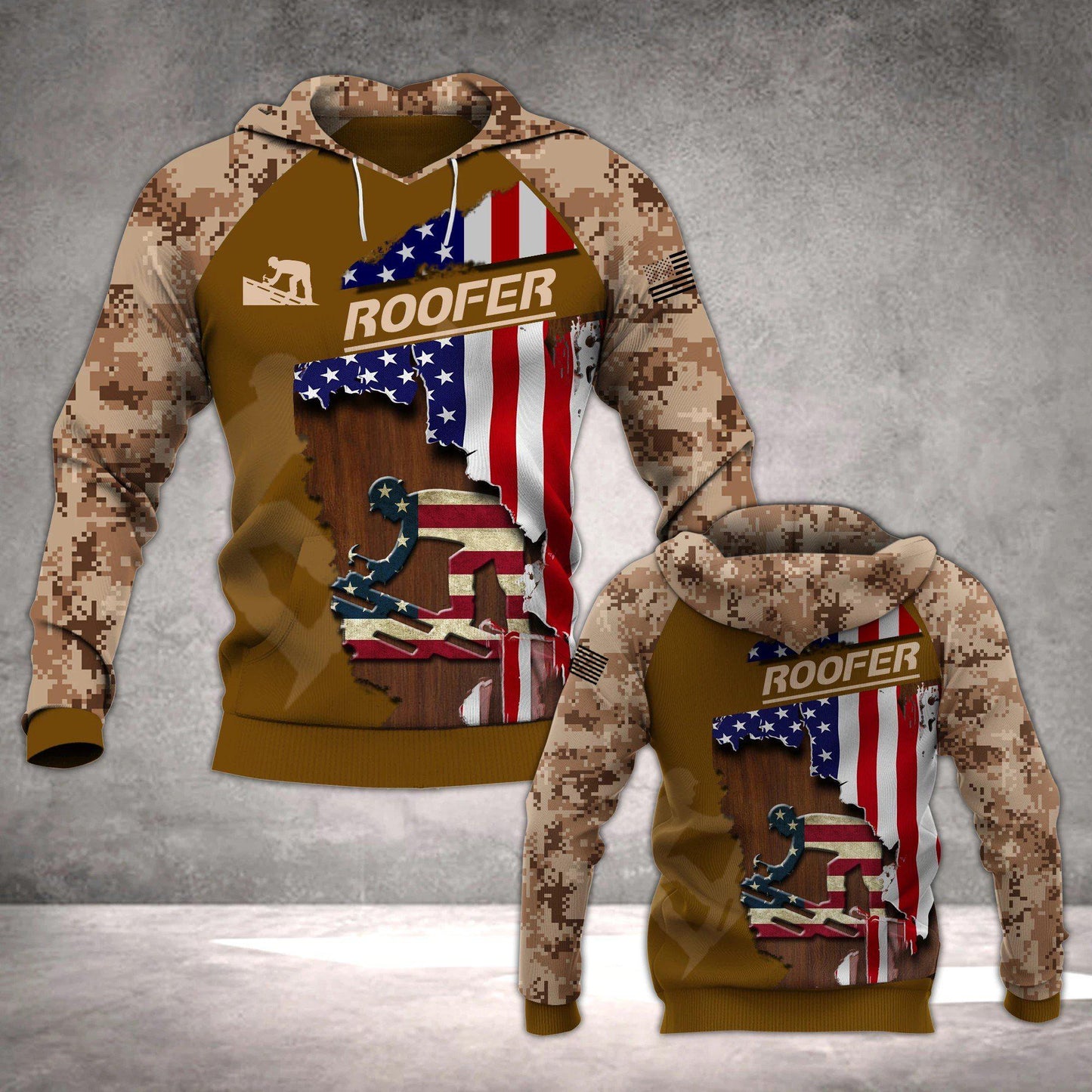 Roofer Man Quote Art – 3D Hoodie