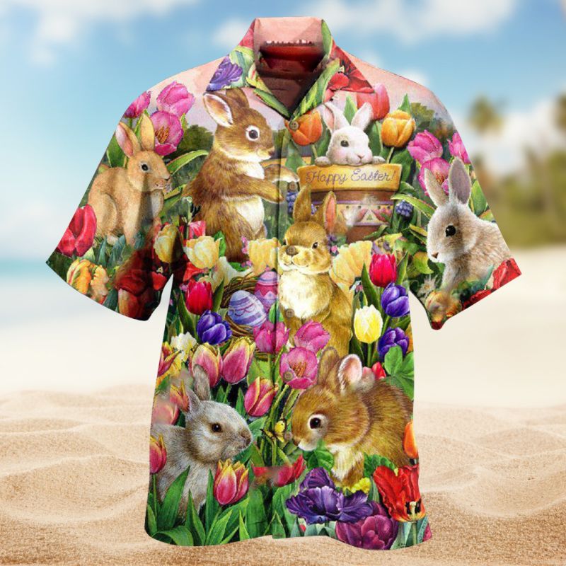 Rabbit Tulip Garden Edition – Hawaiian Shirt