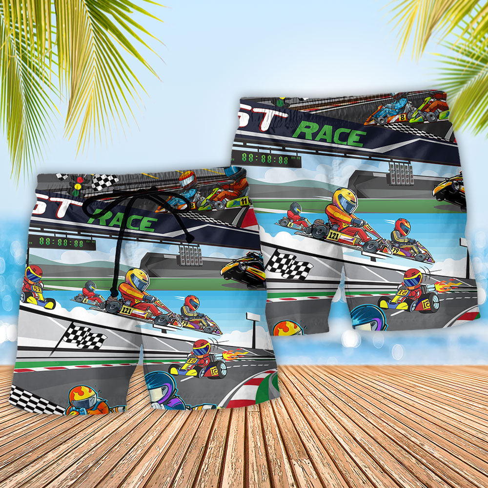 Fast Racing Speed Graphic Style – Beach Short