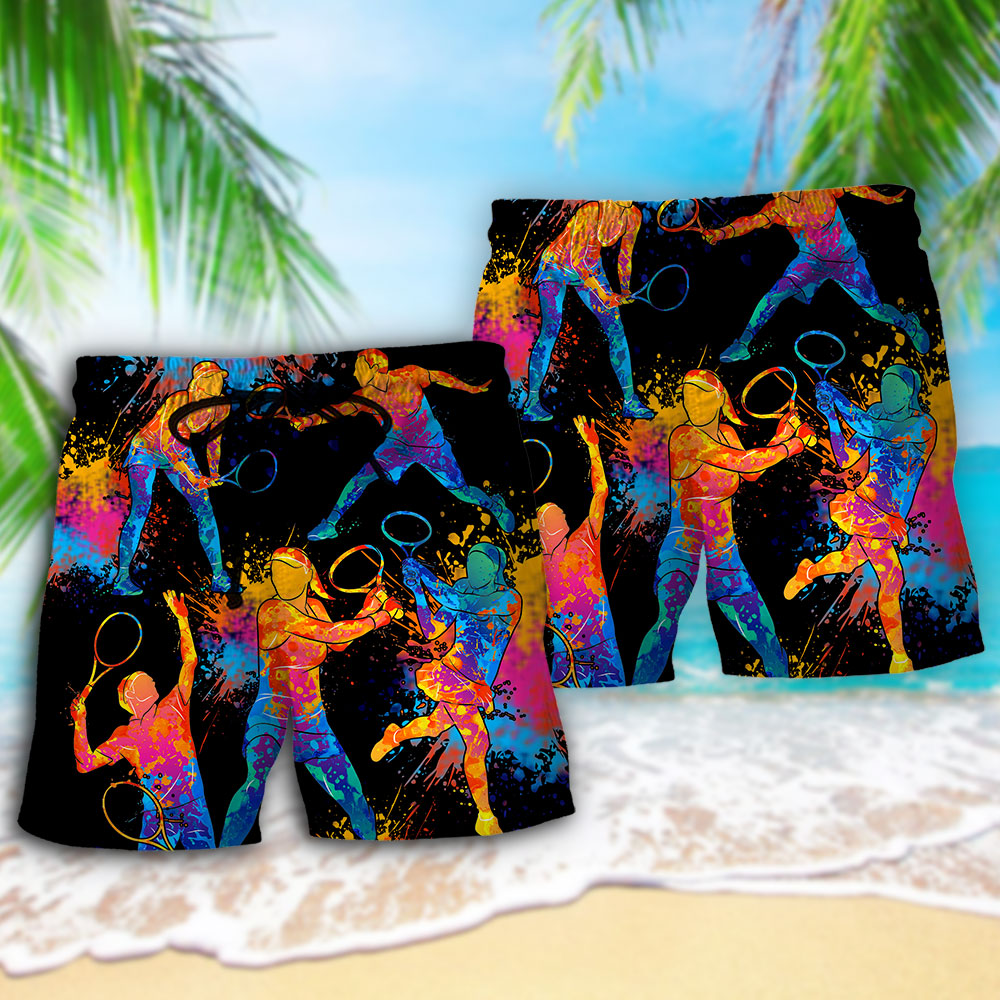 Racquetball Color Art - Beach Short - Owls Matrix LTD