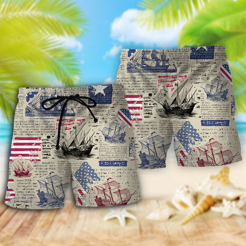 Sailing USA Flag Celebration – Beach Short