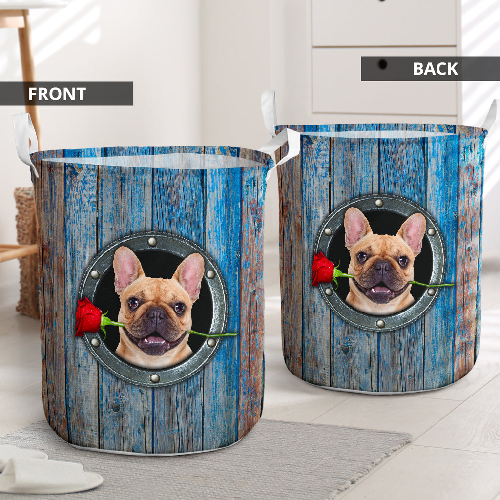 Romantic pug - Laundry basket-Owls Matrix