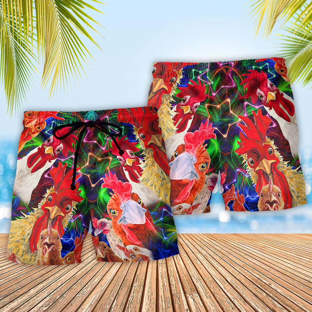 Rooster Oh Cluck No Farmer - Beach Short