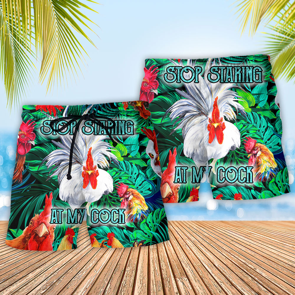 Funny Rooster Farm Humor – Beach Short