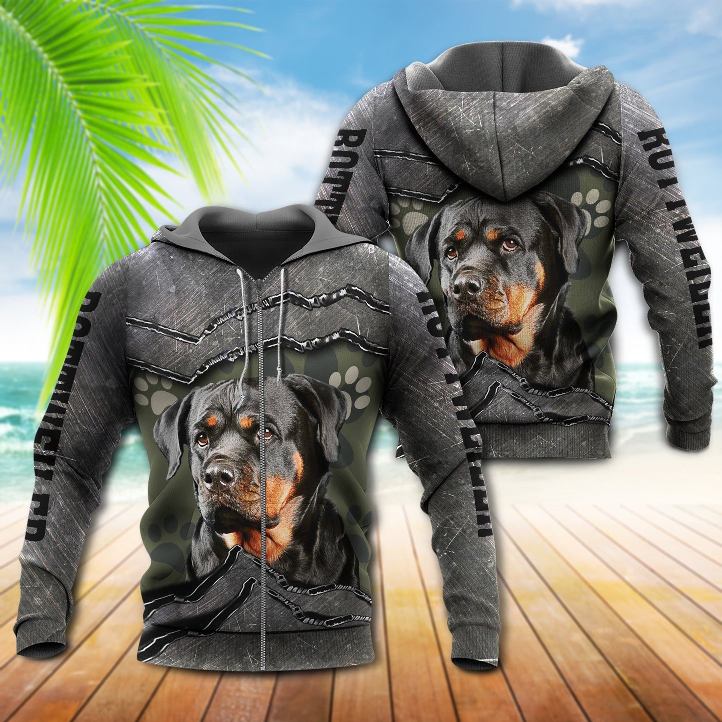 Rottweiler Dog My Friend Style - 3D Hoodie3