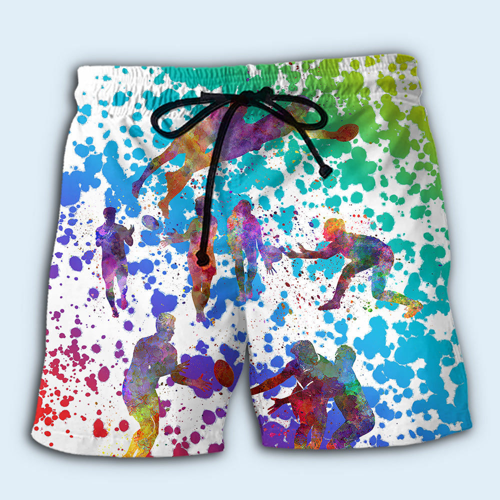Rugby Color Mix Sport Style – Beach Short