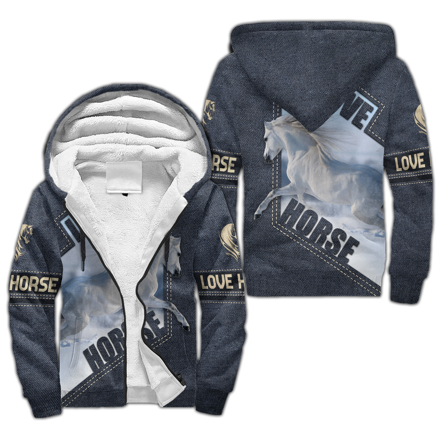 Horse Love 3D Printed Art – 3D Hoodie