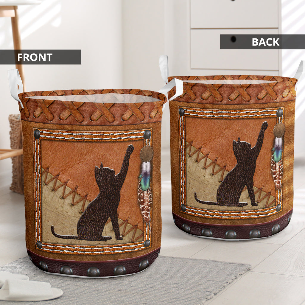 A cute cat brown - Laundry basket - Owls Matrix LTD