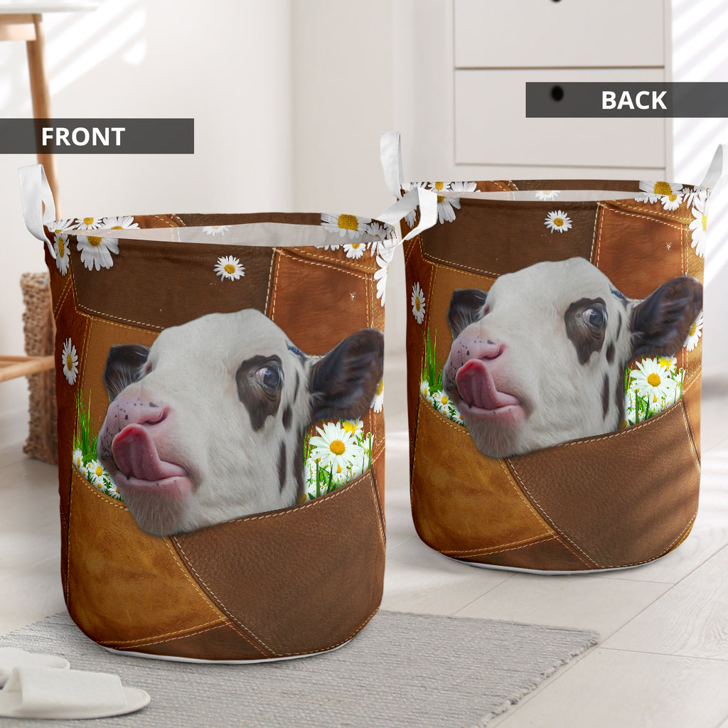 White cow daisy - Laundry basket-Owls Matrix
