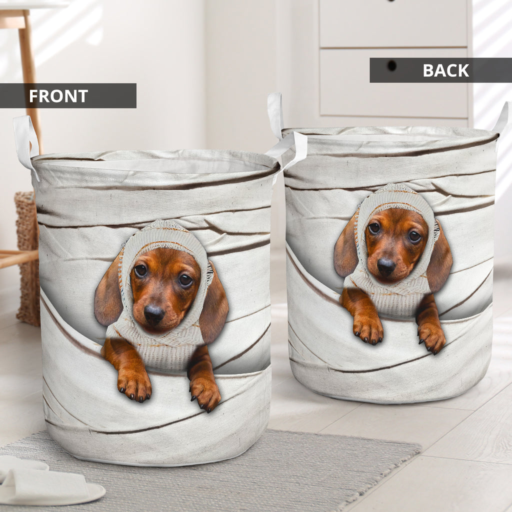 A cute dachshund bandage - Laundry basket-Owls Matrix