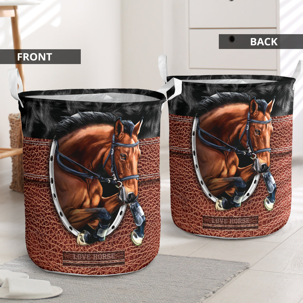Awesome horse love - Laundry basket-Owls Matrix