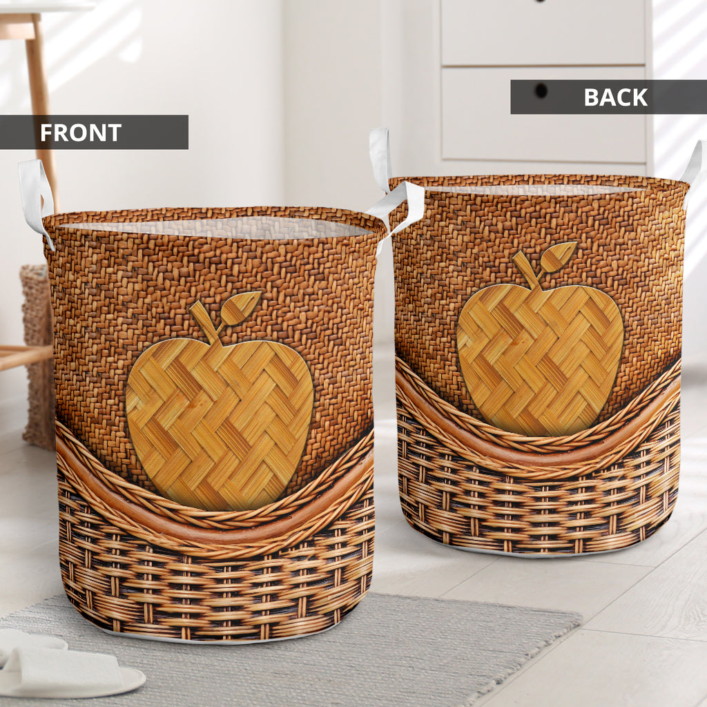 Amazing apple teacher wicker - Laundry basket-Owls Matrix