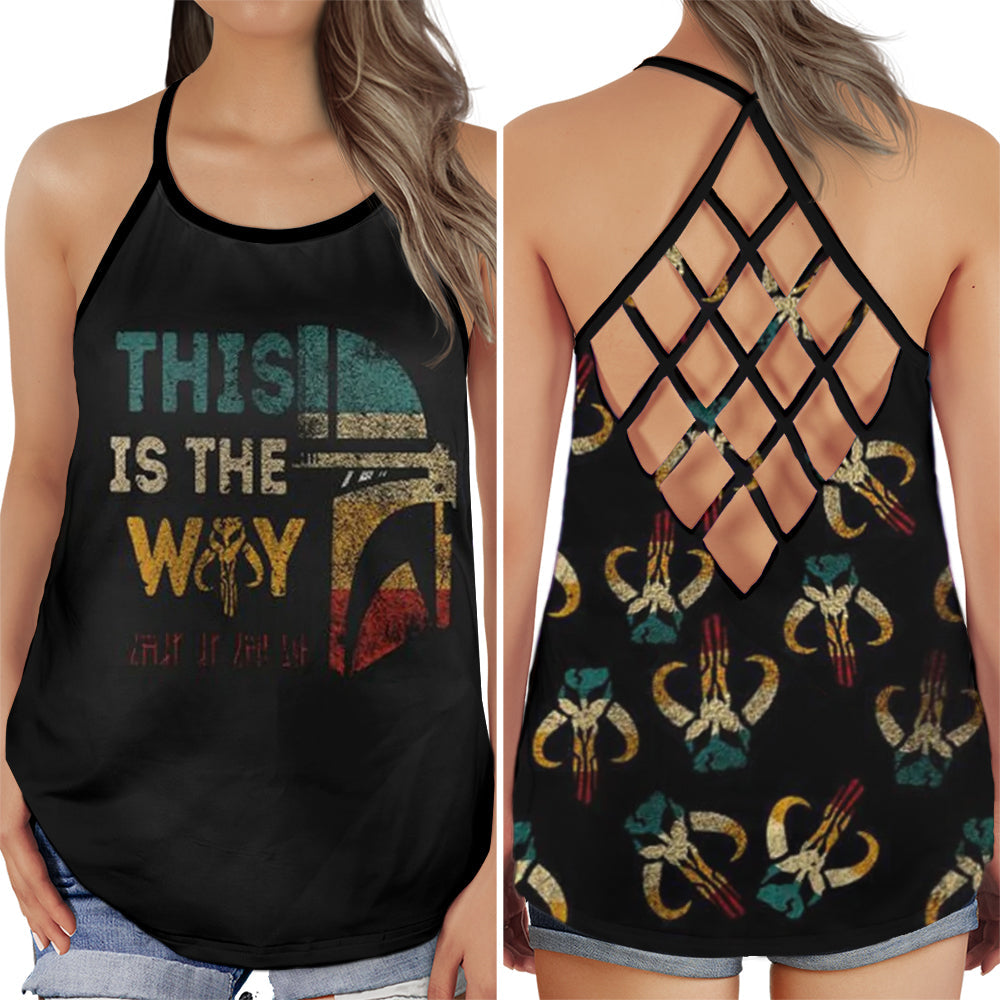 Epic Path Yellow White Blue - Hollow Tank Top