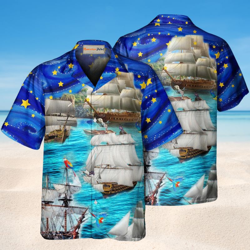 Sail Love Ocean Sky Christmas Style – Hawaiian Shirt