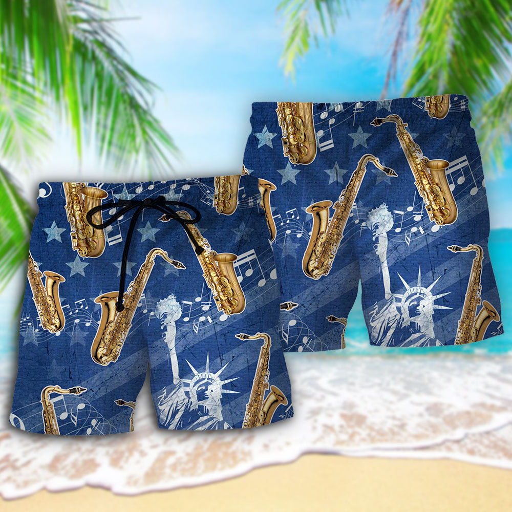 Saxophone USA Independence Day – Beach Short