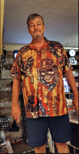 Cowboy Skull Americana Vintage Western Style - Hawaiian Shirt