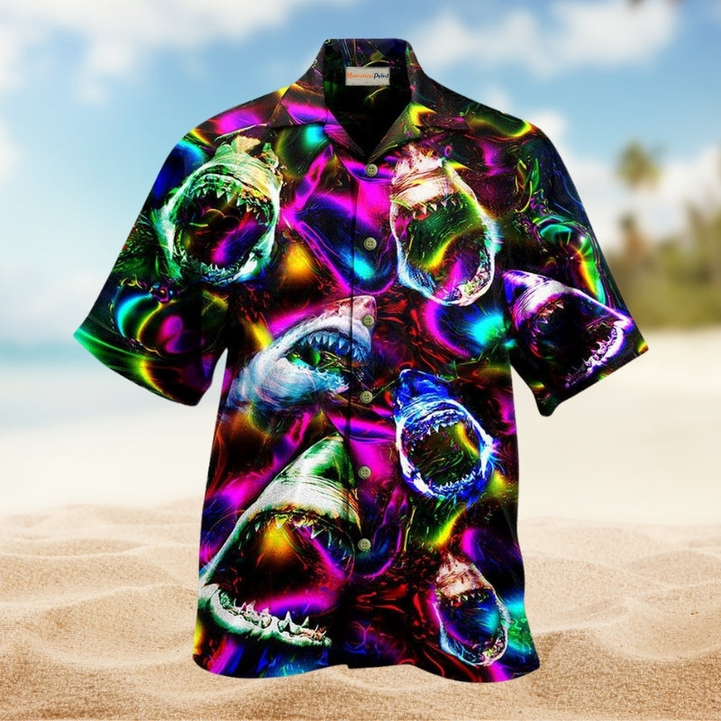 Shark Angry Loves Color Limited Edition – Hawaiian Shirt
