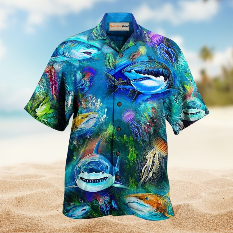 Shark Over Sea Awesome Limited Edition – Hawaiian Shirt