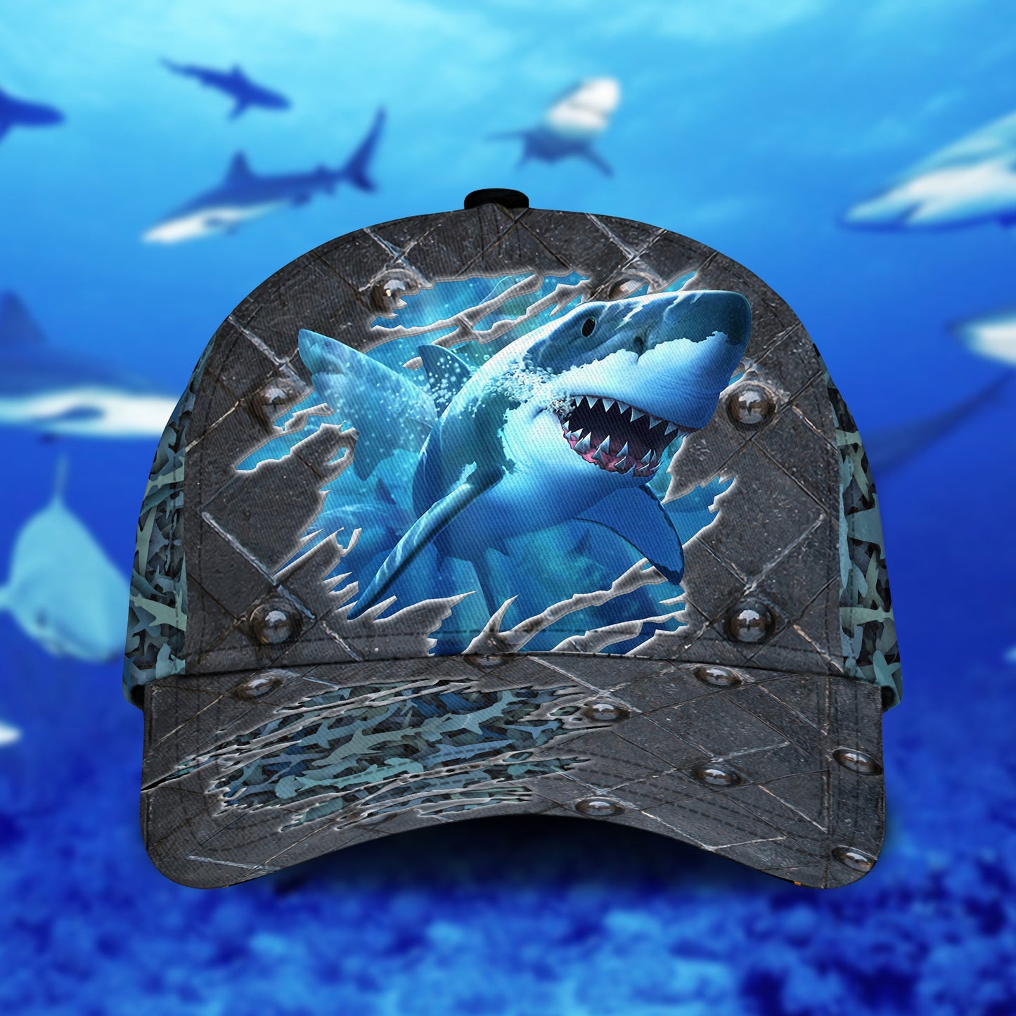 Shark Scratch Blue Ocean Lover – Classic Cap