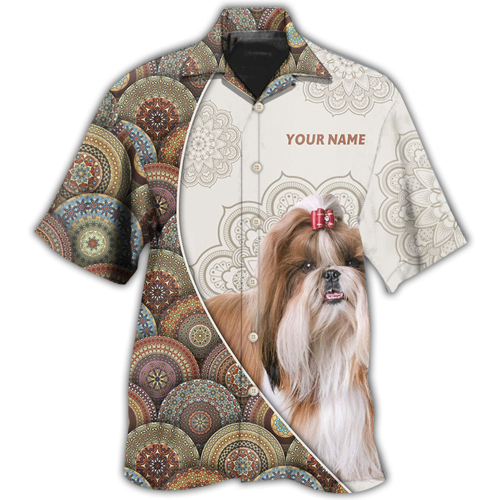 Shih Tzu Mandala Art Pattern – Hawaiian Shirt