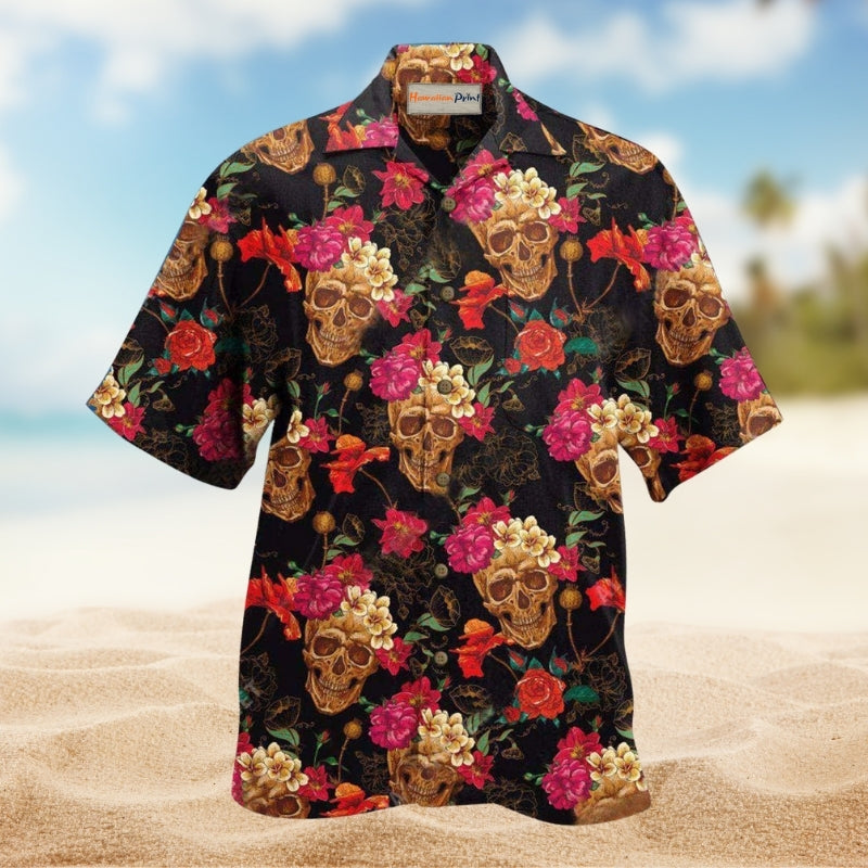 Skull Amazing Flowers Sugar Limited Edition – Hawaiian Shirt
