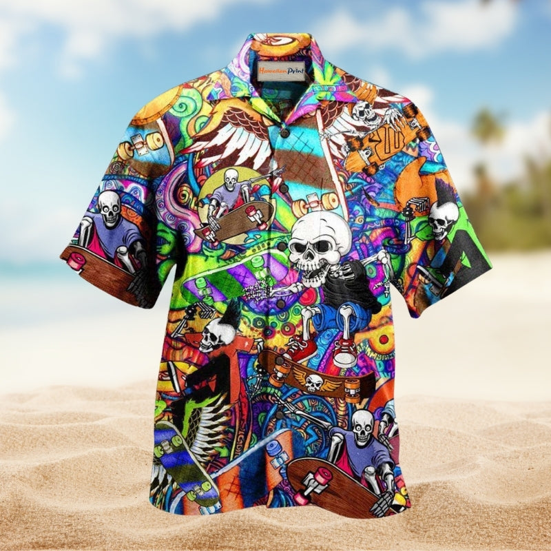 Skull Amazing Skateboarding Limited Edition – Hawaiian Shirt