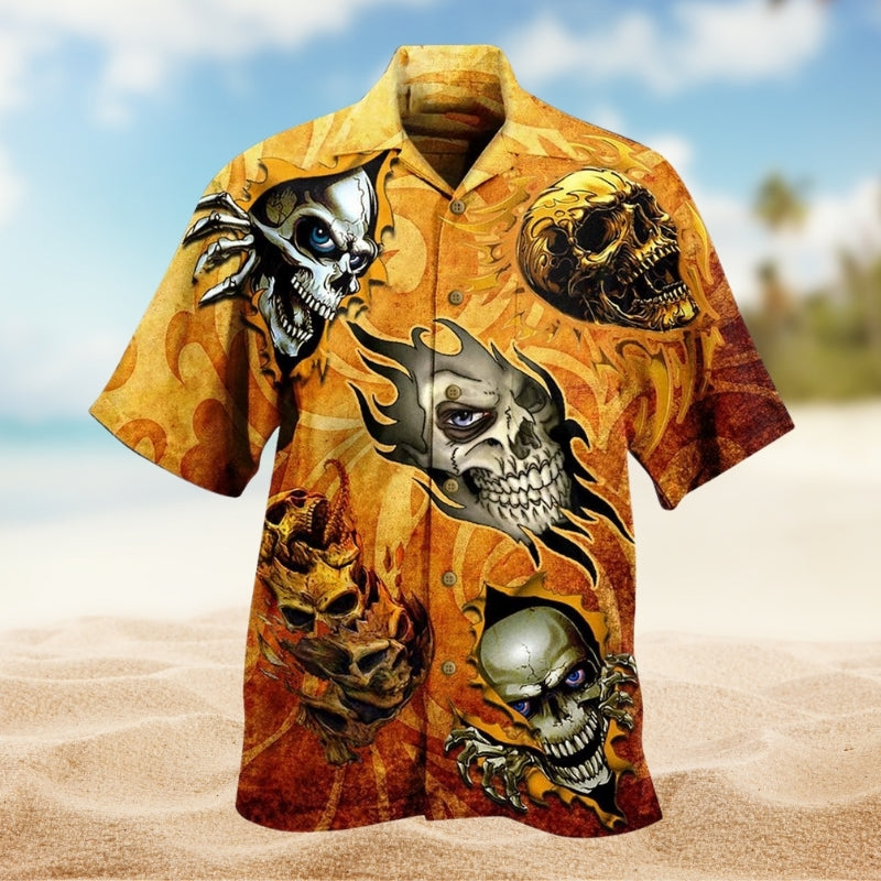 Skull And Fire My Style Limited Edition – Hawaiian Shirt