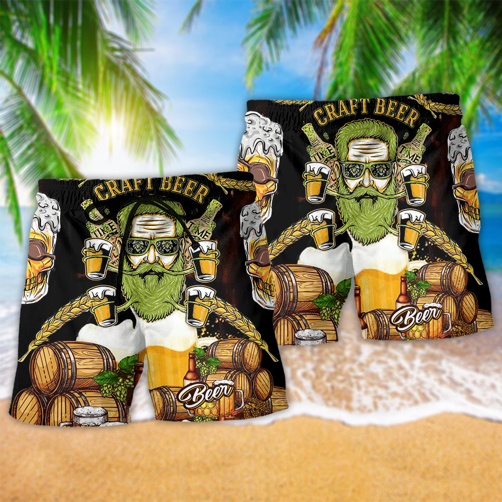Skull Craft Beer Cool – Beach Short