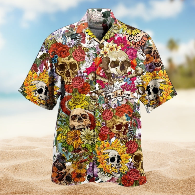 Skull Day Of The Dead Floral Skull Limited Edition – Hawaiian Shirt