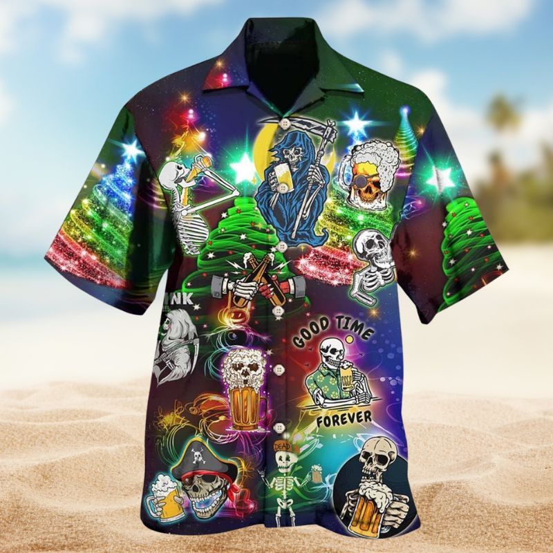 Skull Death Love Beer Christmas – Hawaiian Shirt