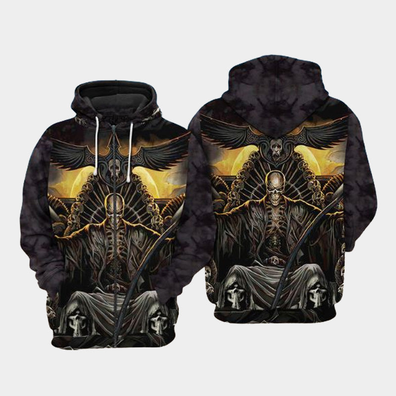 Skull Grim Reaper Dark Art – 3D Hoodie