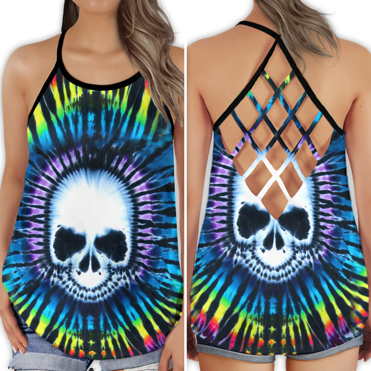 Skull Lady Fantastic Style - Hollow Tank Top