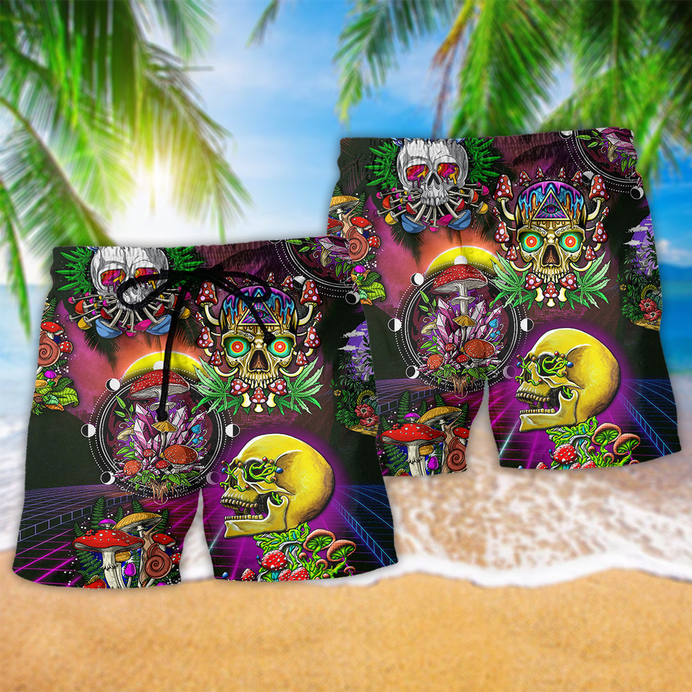 Skull Life Is A Game Art – Beach Short