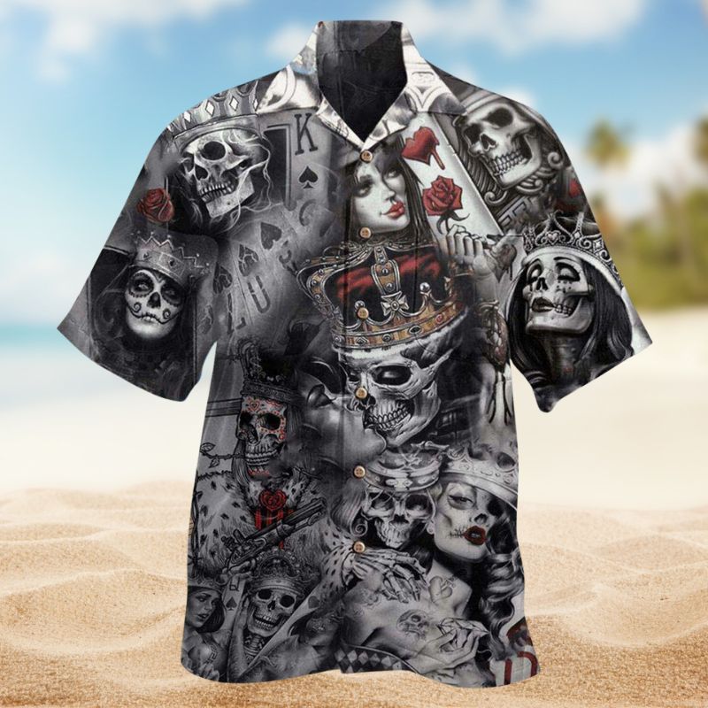 Skull Love Is Blind Poker Edition – Hawaiian Shirt