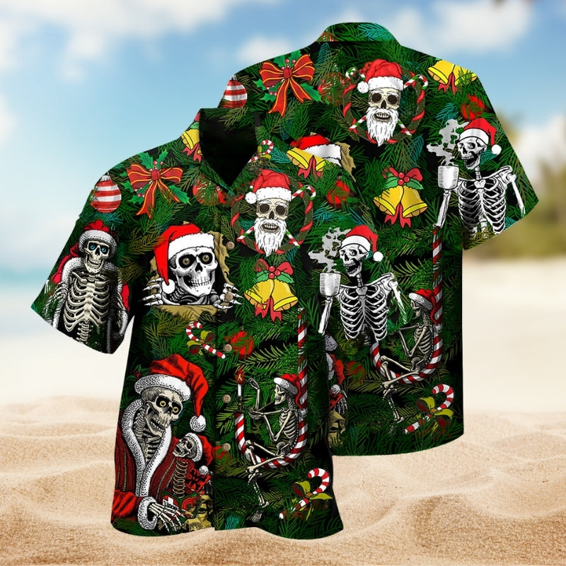 Skull Merry Christmas Happy Limited Edition – Hawaiian Shirt