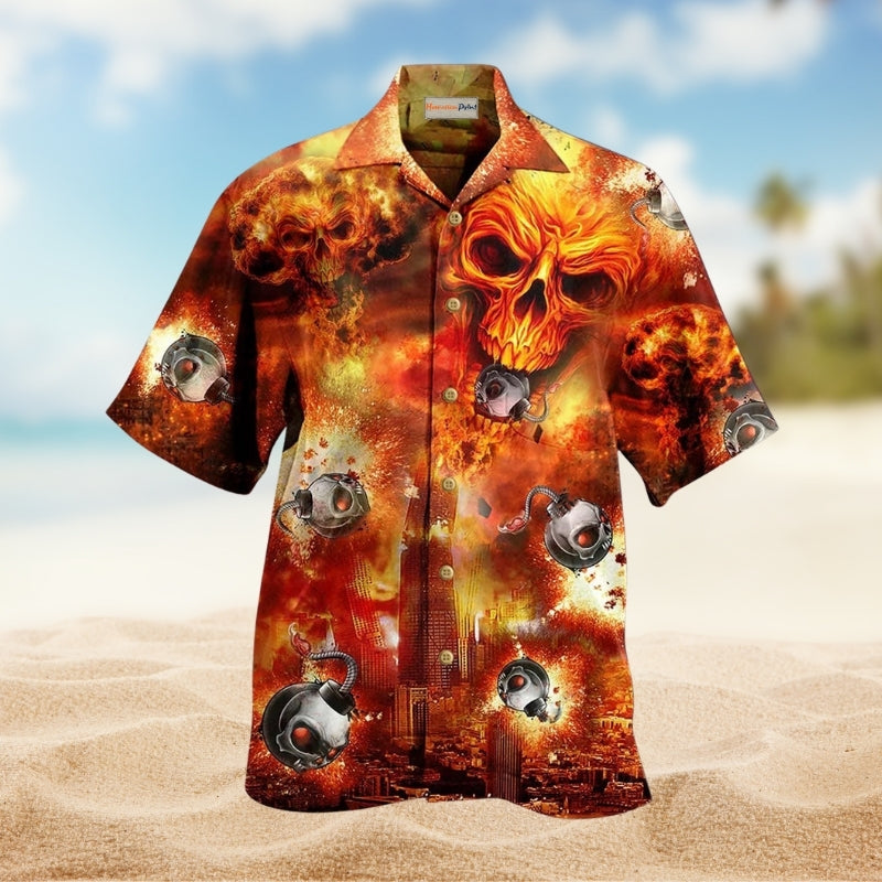 Skull On Fire Limited Edition – Hawaiian Shirt