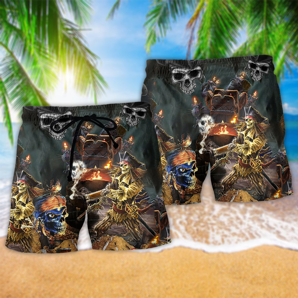 Pirate Skull Cool Life – Beach Short