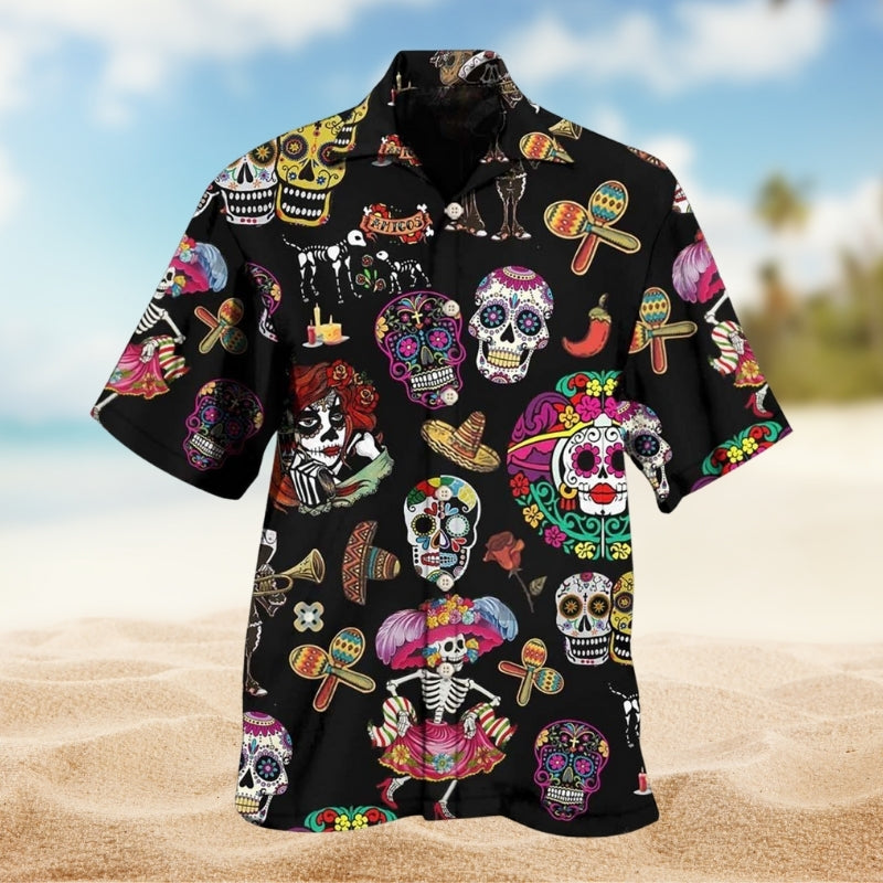 Skull Sugar Calavera Guns Limited Edition – Hawaiian Shirt