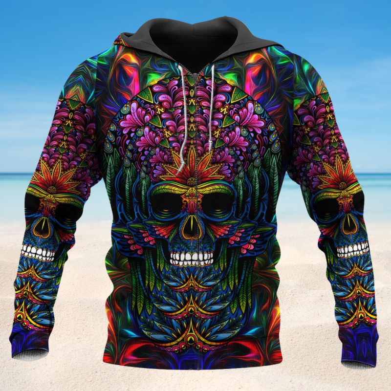 Skull Colorful Amazing Style - 3D Hoodie2