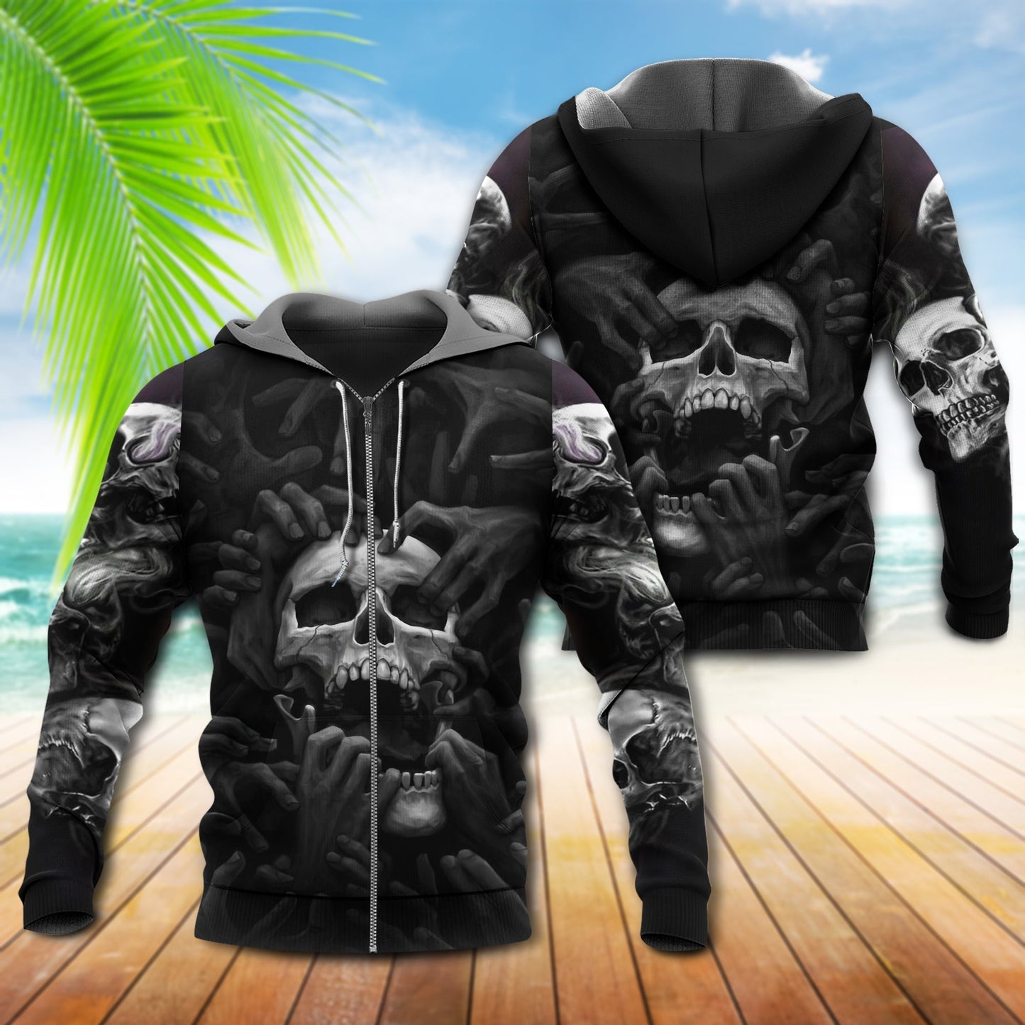 Skull Scream Dark Art Style - 3D Hoodie3