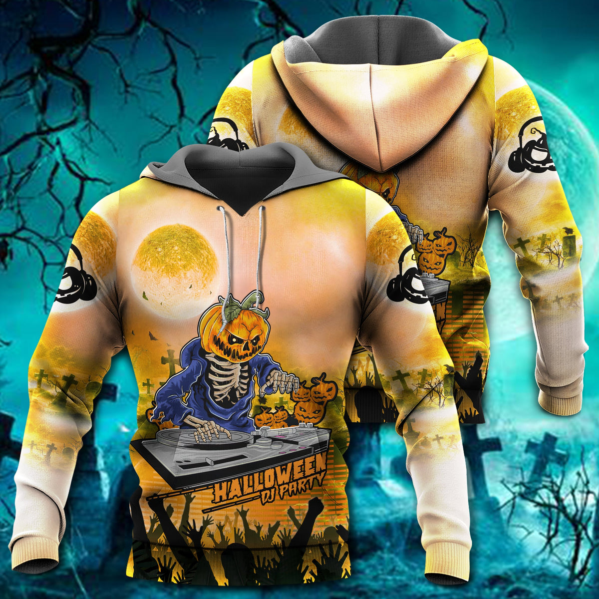 Halloween Pumpkin Art – 3D Hoodie