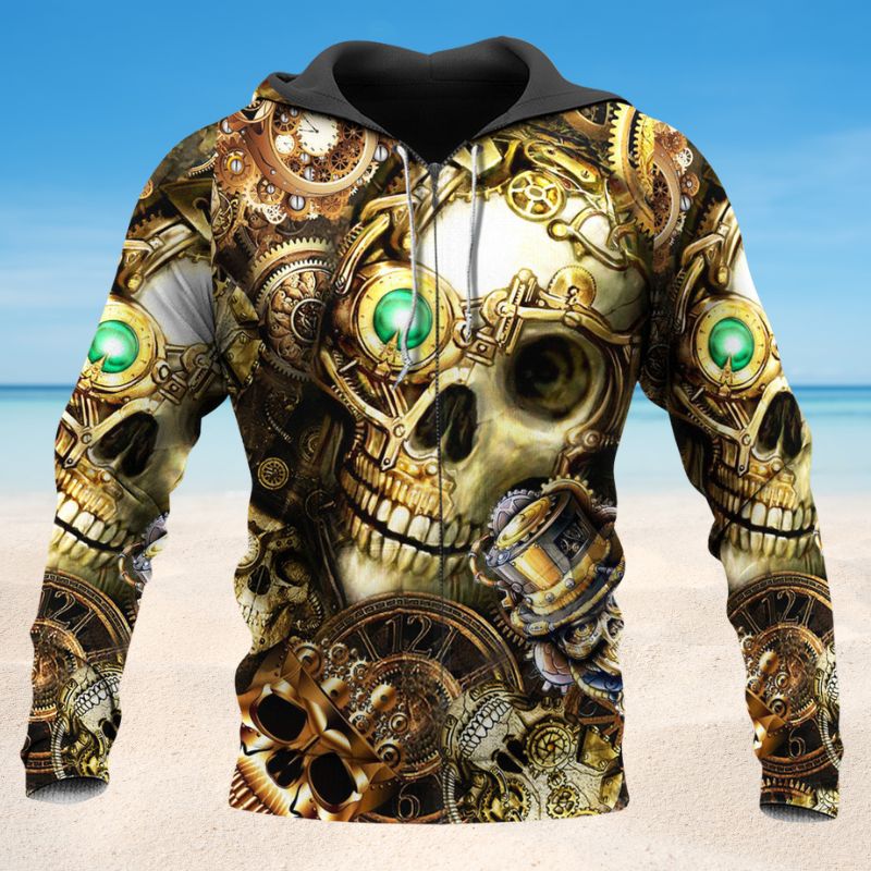 Steampunk Skull Amazing Style - 3D Hoodie2