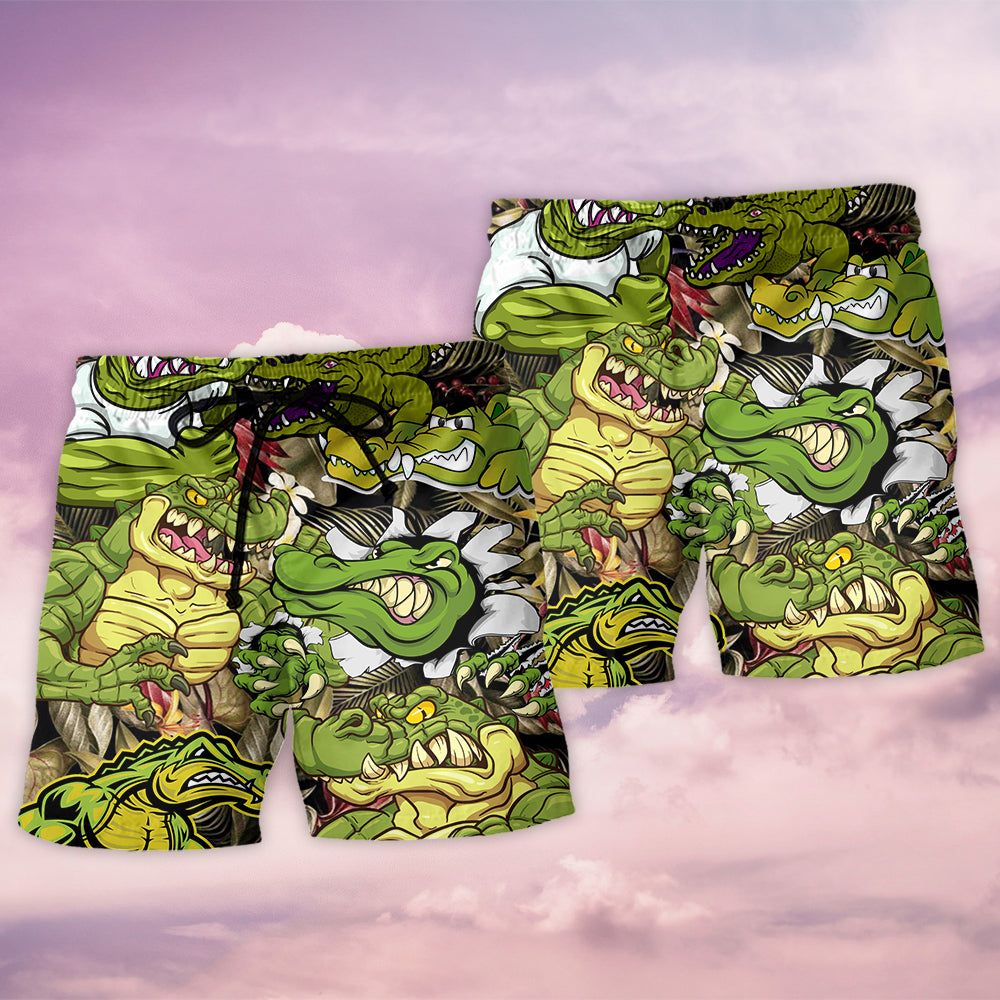 Crocodile Feeling The Vibe Art – Beach Short
