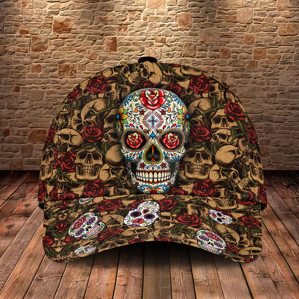 Sugar Skull Rose Style – Classic Cap