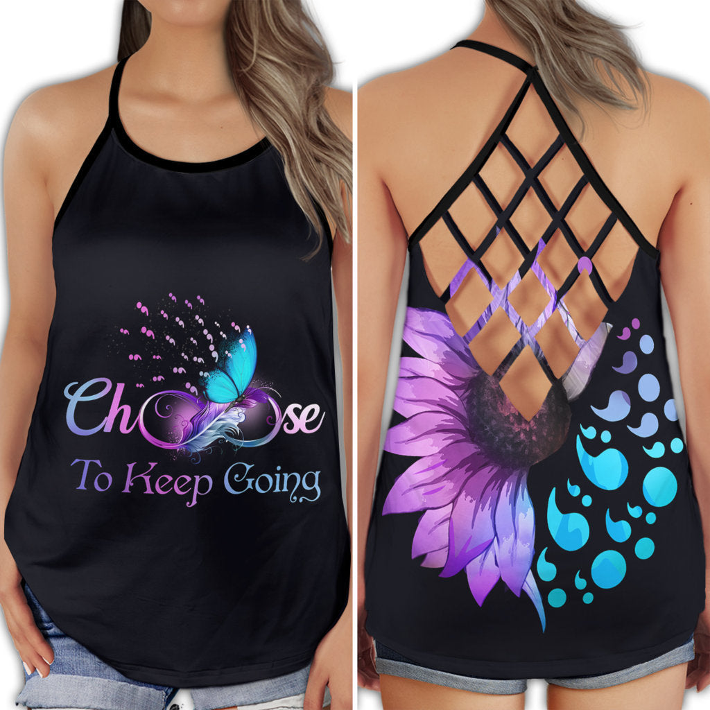 Choose To Keep Going Awareness - Hollow Tank Top