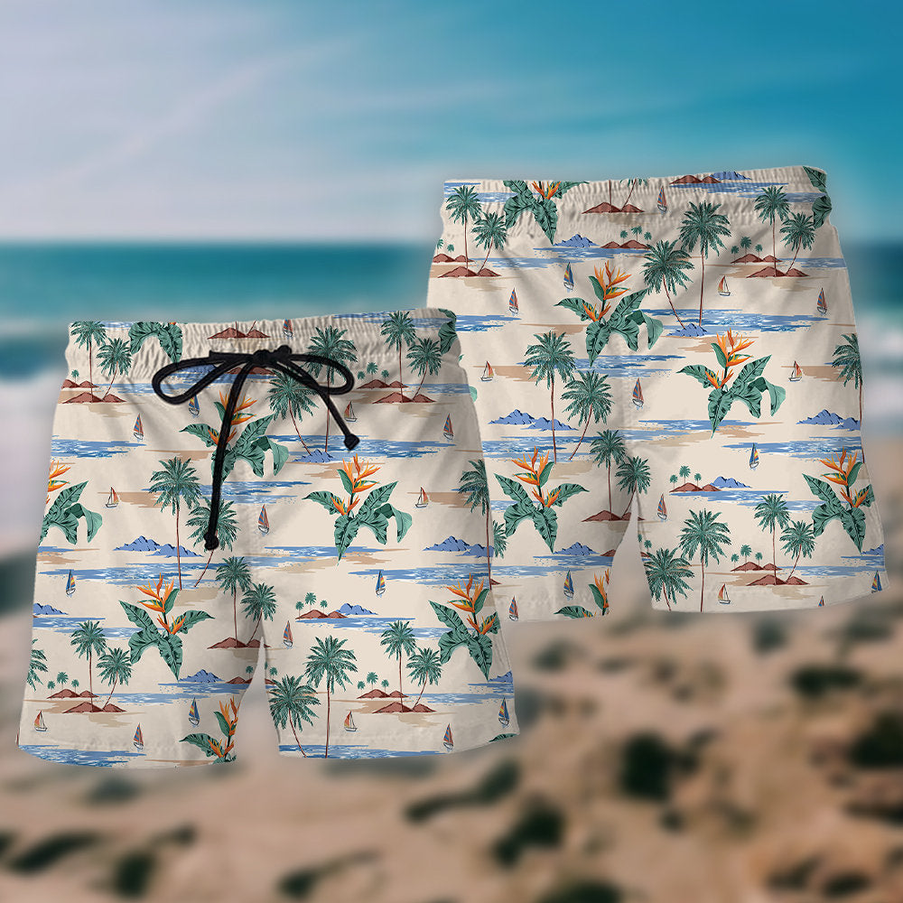 Tropical Beach Aloha Summer Art – Beach Short