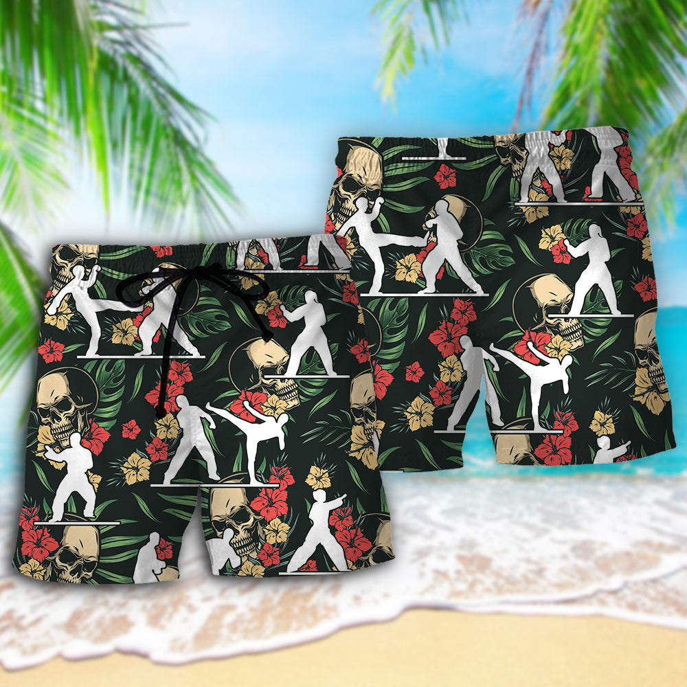 Taekwondo Tropical Floral Motion Art – Beach Short